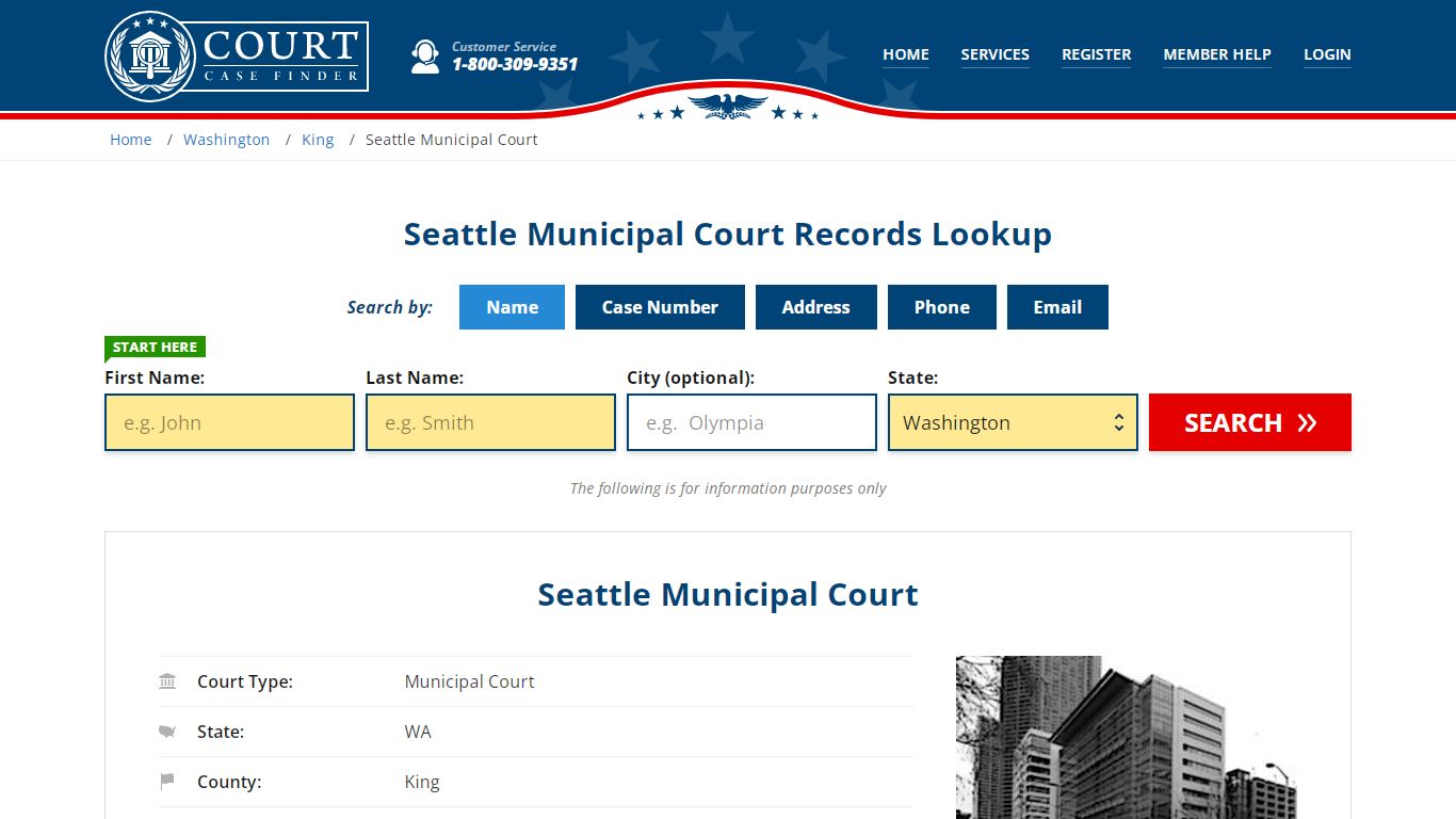 Seattle Municipal Court Records Lookup - CourtCaseFinder.com