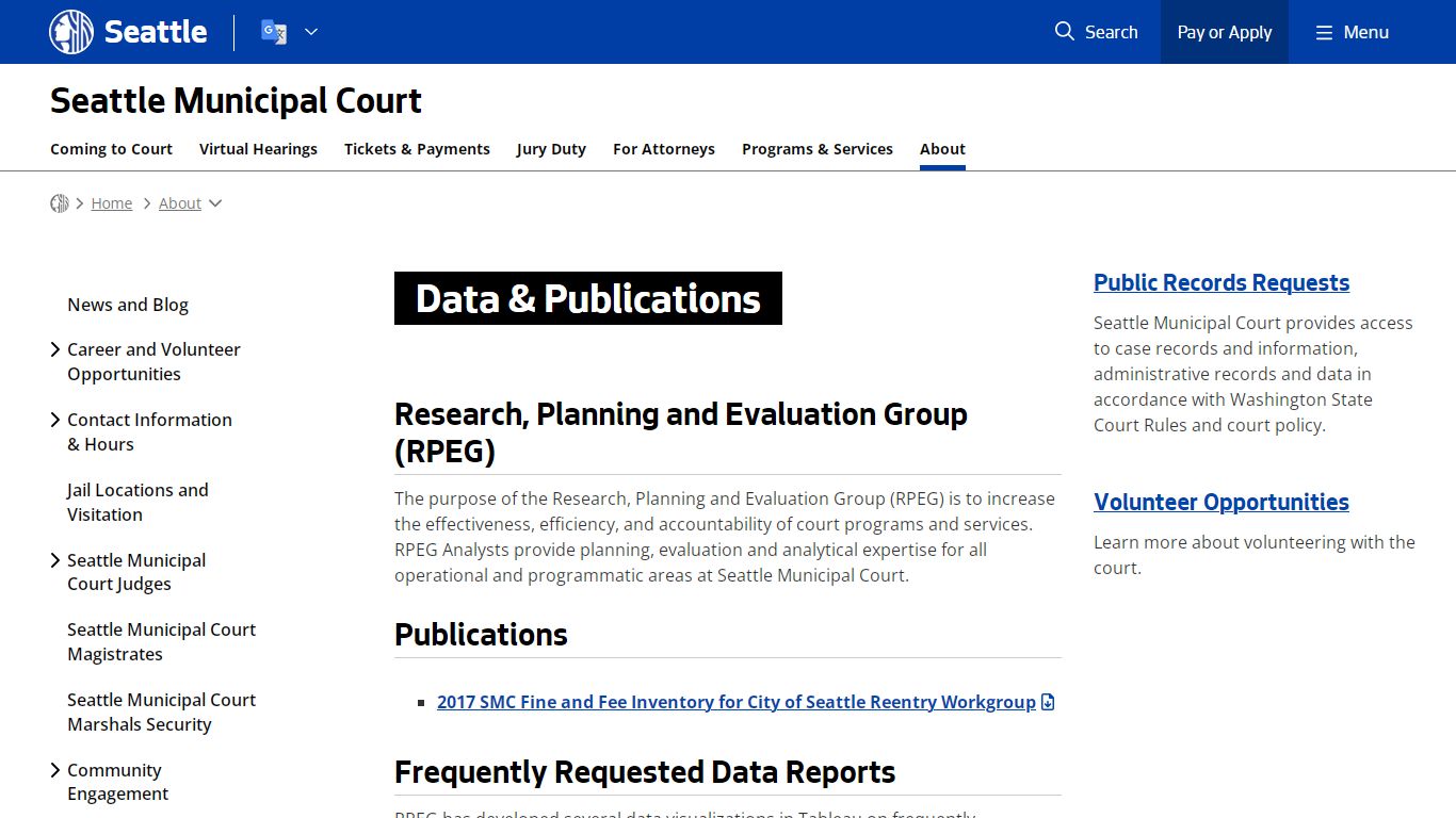 Data & Publications - Courts | seattle.gov